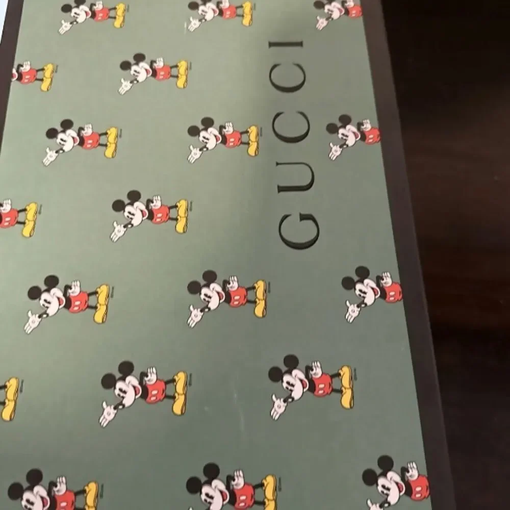 Gucci Mickey Mouse supreme Slide On 10.5 size With Box And Shoe Covers.